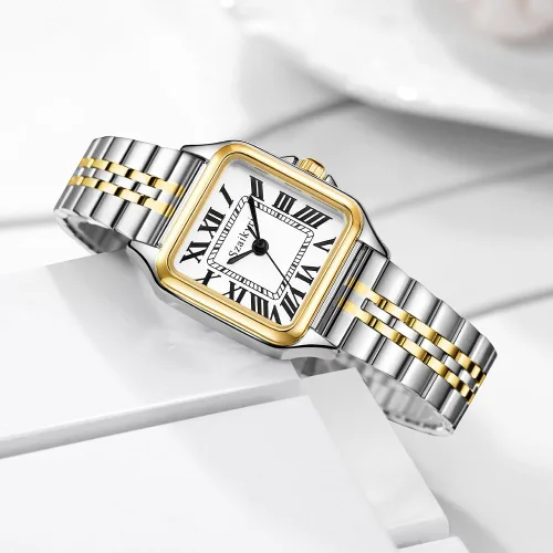 Miniatura 7 de Classic Relojes cuadrados de mujer con números romanos, de vestir, informal