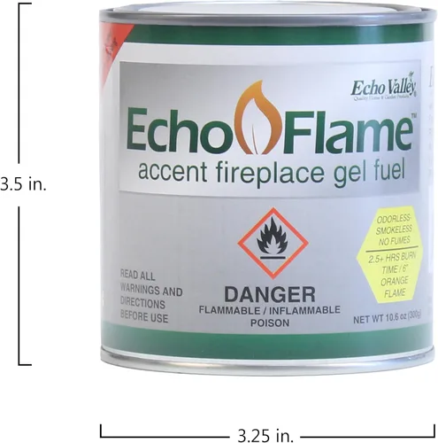 Miniatura 5 de Echo Valley EchoFlame - Combustible de gel para chimeneas interiores y exteriores (paquete de 12)
