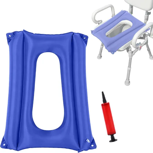 EDWERD Cojín inflable para mesita de noche, cojín suave para asiento de inodoro para ancianos y discapacitados, cojín de asiento de alivio de