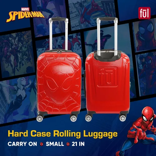 Miniatura 2 de FUL Marvel Spider-Man - Maleta rígida moldeada con ruedas, Rojo -, Marvel Spider-Man - Maleta rígida moldeada con ruedas