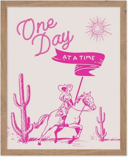 Miniatura 37 de Poster Master Póster retro de vaquera rosa con texto en inglés "Raise Hell", diseño de pared occidental, regalo para hombres y mujeres, decoración