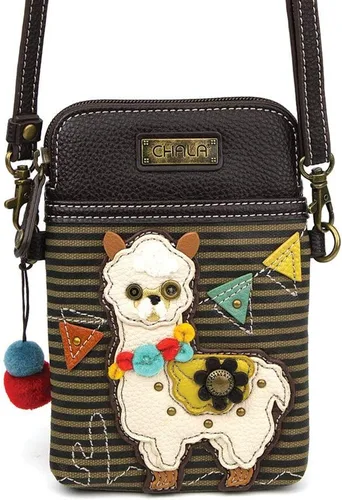 Miniatura 2 de CHALA Farm Animal Collection Cell Phone Crossbody Purse-Women PU LeatherCanvas Multicolor Handbag with Adjustable Strap