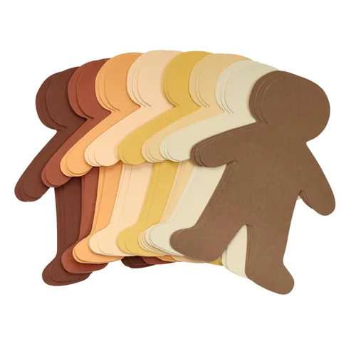 Colorations Multicultural Big People Shapes Set de 24, tarjeta brillante multicultural, papel de color de piel, niños de todo el mundo, personas de