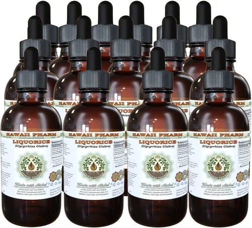 Miniatura 7 de HawaiiPharm Extracto líquido sin alcohol de regaliz, regaliz orgánico (Glycyrrhiza Glabra) Suplemento herbario natural de glicerita de raíz seca, 4