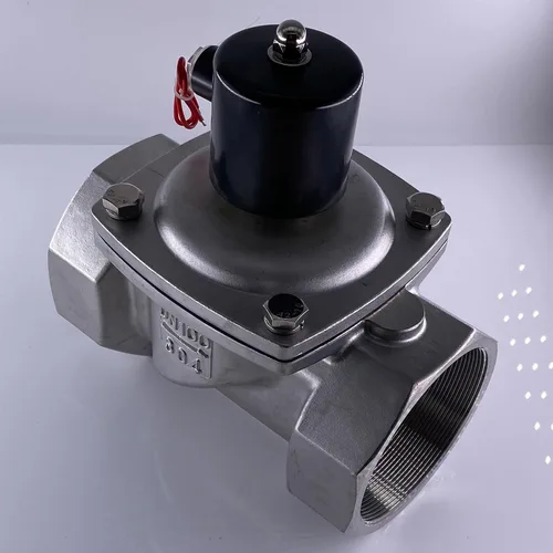 Miniatura 2 de DN100 4in 304 Stainless Steel Normally Closed Solenoid Valve, AC220V DC24V Two-position Two-way Water Valve 1Pcs(220VAC_NBR 80 CELSIUS)
