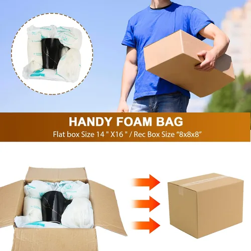 Miniatura 3 de Bolsa de espuma para envío, paquete de 8 prácticas bolsas de embalaje de espuma de expansión de temperatura ambiente, paquete instantáneo de llenado