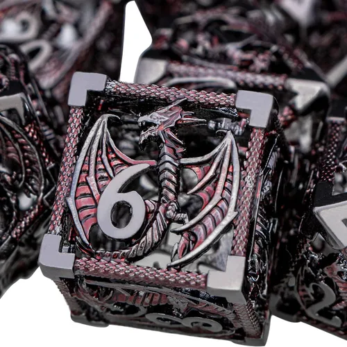 Miniatura 8 de ARUOHHA Juego de dados huecos de metal DND, dados D y D de oro antiguo, juegos de rol RPG, dados poliédricos con caja de regalo D20 D12 D10 D8 D6 D4