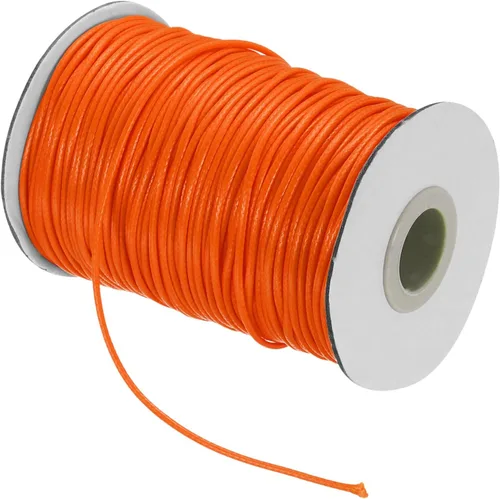 Miniatura 93 de MECCANIXITY Cordón encerado de poliéster encerado de 0.020 in, cuerda de cera de 175 yardas para hacer pulseras, collares, cuentas, joyería y Negro