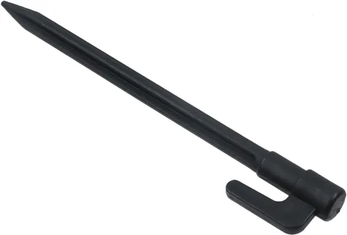 Miniatura 3 de 30 estacas de plástico resistente de 6 pulgadas para bordes de paisaje, estacas de anclaje, soporte para plantas, estacas de césped, estacas de Negro