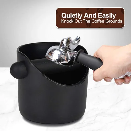 Miniatura 3 de Caja de café expreso, caja de café de 4.4 pulgadas, contenedor de café expreso para posos de café con barra extraíble y base antideslizante