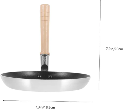 Miniatura 2 de Sartén de huevo antiadherente japonés Oyakodon Mini sartén para tortilla, sartén pequeña para huevos, práctica sartén de metal, mango de aislamiento