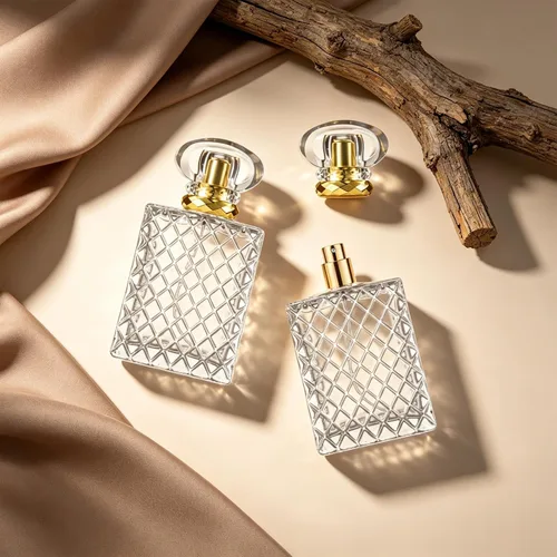 Miniatura 6 de Botella de perfume recargable de vidrio grueso de alta calidad de 3.4 fl oz (3.4 oz) con pulverizador dorado, incluye embudo, gotero de 0.1 fl oz