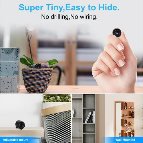 Miniatura 4 de New Smallest Wireless WiFi Camera,HD1080P Mini Concealed Camera Detector,Portable Baby Monitor,Pet Camera Nanny Cam with Night Vision,Motion