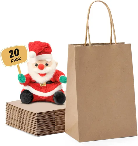 Miniatura 13 de METRONIC Bolsas de papel marrón de 10 x 5 x 13 pulgadas, 50 unidades, bolsas de regalo de papel kraft de tamaño mediano con asas, bolsa de papel