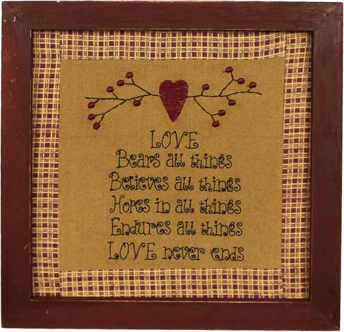 Miniatura 12 de CVHOMEDECO. Primitives Antique A house is made of wood and beams, A home is made of love and dreams, marco de costura montado en la pared, arte