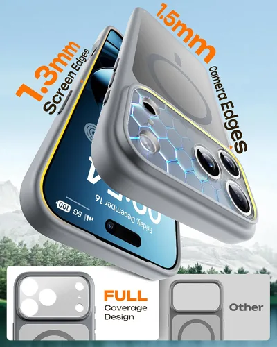 Miniatura 690 de TOCOL Funda para iPhone 11, compatible con Magsafe, protección completa de cámara, imanes integrados, protección contra caídas, funda translúcida