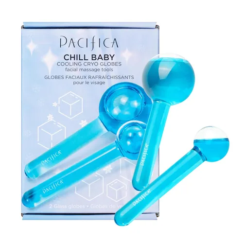 Miniatura 17 de Pacifica Future Youth Rodillo Facial de Acero Inoxidable – Masajeador Facial Dual de Enfriamiento Gua Sha para Esculpir, Contornear y Reducir