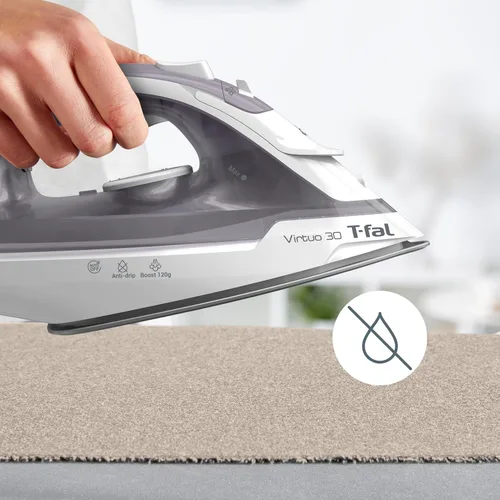 Miniatura 7 de T-Fal Virtuo Plancha de vapor para ropa, vaporizador de ropa, ráfaga de vapor y aerosol, plancha portátil y vaporera para ropa, suela antiadherente