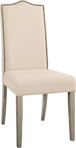 Miniatura 9 de Carolina Chair & Table Silla Parson con respaldo copetudo con ribete de clavos, marco de madera maciza con asiento y respaldo de espuma, sillas