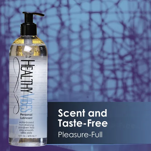 Miniatura 5 de Lubricante personal íntimo abase de agua Healthy Vibes, lubricante anal y crema hidratante libre de parabenos, 16 onza, Transparente, 1