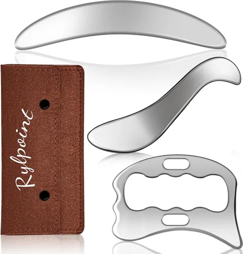Miniatura 9 de Herramienta de masaje Guasha, herramienta de raspado de acero inoxidable de grado para mejorar tejidos blandos fisioterapia, se utiliza