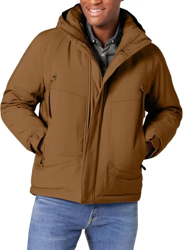 Miniatura 4 de Chaqueta impermeable de esquí para hombre con forro polar cálido para invierno con capucha costuras totalmente selladas
