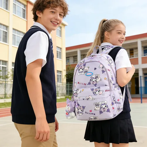 Miniatura 2 de Roffatide Dibujos animados en toda la impresión casual mochila portátil mochila bicicleta viaje senderismo mochila mochila púrpura