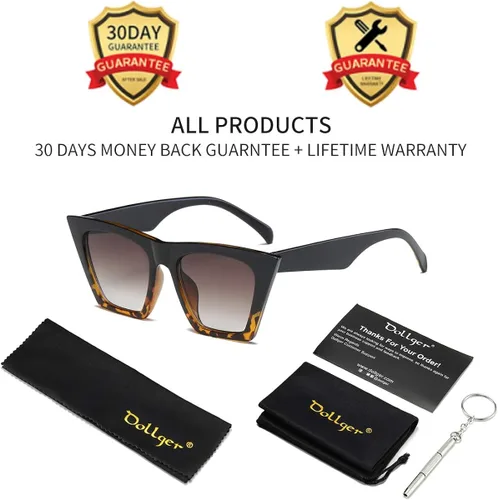 Miniatura 6 de Gafas de sol cuadradas ojo de gato para mujer gafas de sol clásicas de cato oversize para mujeres