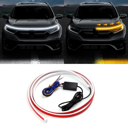 Miniatura 13 de Tira de Luz LED Cortable para Debajo del Capó del Coche, Tiras LED para Motor Automotriz, Luz Direccional Guía Decorativa, Impermeable IP66