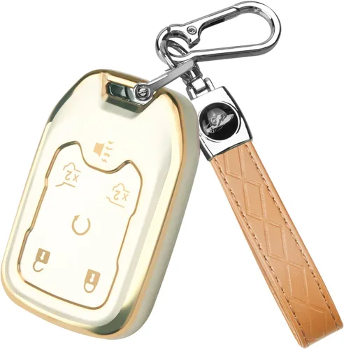 Miniatura 13 de QBUC Funda para llavero Chevy, funda para llavero para Chevy Suburban Tahoe, GMC, Sierra, Acadia, Terrain, Silverado, protector de llavero para 1500