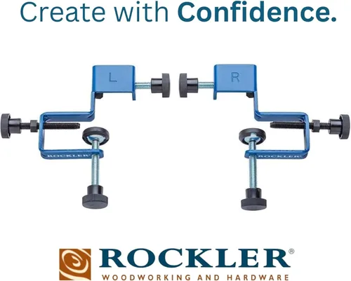 Miniatura 2 de Rockler Abrazaderas de instalación de cajones de gabinete, cajón derecho, izquierdo, herramientas de gabinete, acero, cajón delantero de plástico