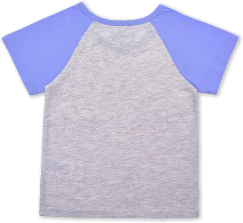 Miniatura 3 de Disney Frozen Elsa, Anna and Olaf - Conjunto de camiseta y pantalones cortos para niñas pequeñas y niños pequeños, color púrpuragris