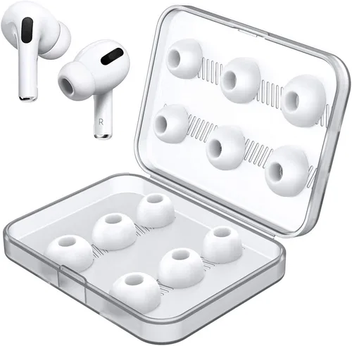 Link Dream 12 puntas de repuesto para AirPods Pro AirPods Pro de 2ª generación 2022 con caja de almacenamiento portátil (S/M/L) (6 pares)