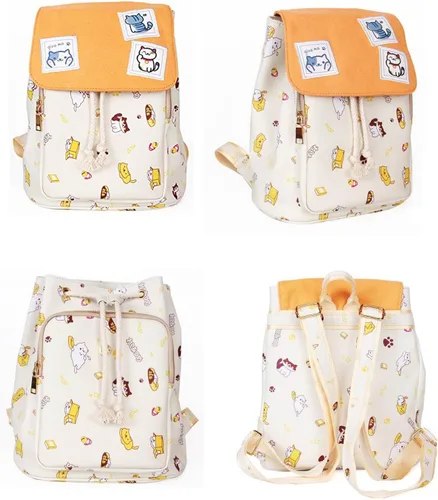 Miniatura 3 de MONMOB Neko Atsume - Mochila de anime tipo funda para gato, mochila para niñas adolescentes, mochila para exteriores
