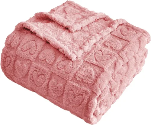 Miniatura 17 de FY FIBER HOUSE - Mantas con diseño de corazón a cuadros, mantas suaves y cálidas para regalos para amantes, madres, padres, lavables y ligeras