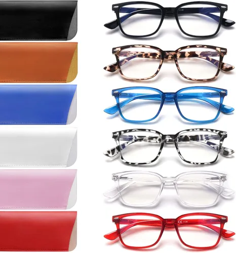 Miniatura 8 de Gafas de lectura para mujeres y hombres, para lectura de computadora, lentes de bloqueo de luz azul, lentes de bisagra de resorte