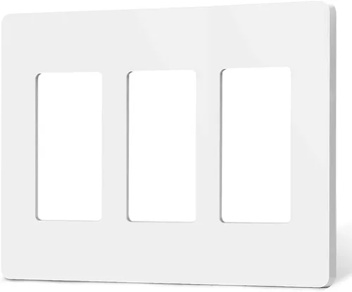 Miniatura 8 de TREATLIFE Placas de pared decorativas sin tornillos, placa de interruptor de luz de 2 segmentos de tamaño estándar, cubiertas de tomacorrientes