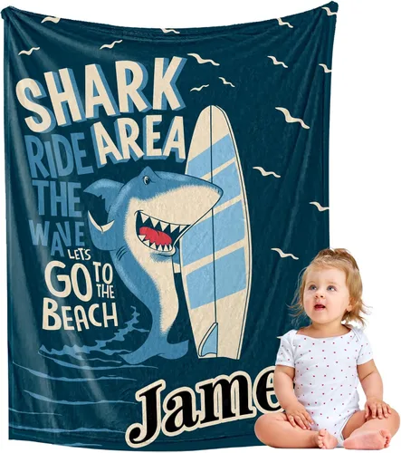 Miniatura 14 de YESCUSTOM Manta de dinosaurio para niños y niñas, manta personalizada de vellón con nombre para decoración de dormitorio de niños, sofá, coches