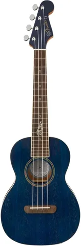 Fender Dhani Harrison Ukelele Tenor, azul zafiro, con bolsa para conciertos