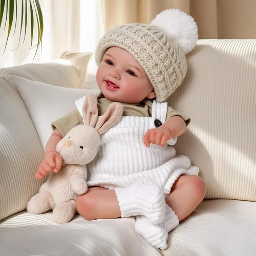 Miniatura 3 de BABESIDE Muñecas realistas de bebé recién nacidas, 17 pulgadas, hermosas muñecas de bebé recién nacidas, cuerpo suave, con caja de regalo para niños