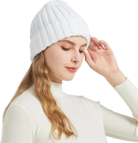 Miniatura 4 de NPQQUAN Gorro de punto de invierno cálido para mujer y hombre