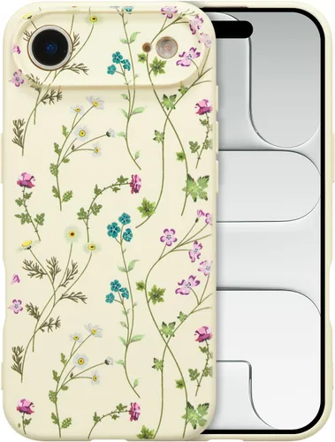 Miniatura 138 de RALEAVO Funda Floral para iPhone 12, Cubierta de Silicona Líquida con Bonito Patrón de Rama de Flores para Niñas y Mujeres, Funda Protectora de Goma