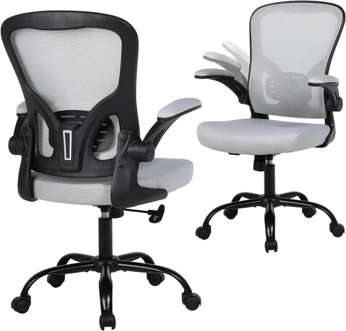 Miniatura 23 de Flysky Juego de 10 sillas ergonómicas de escritorio para oficina en casa, soporte lumbar, silla giratoria de malla transpirable para computadora