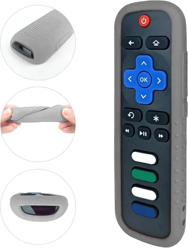 Miniatura 6 de Funda protectora para control remoto Roku, material de silicona respetuoso con el medio ambiente, a prueba de caídas, a prueba de polvo, lavable
