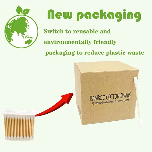 Miniatura 2 de Hisopos de algodón con palos de madera/brote de algodón biodegradable 1125pcs