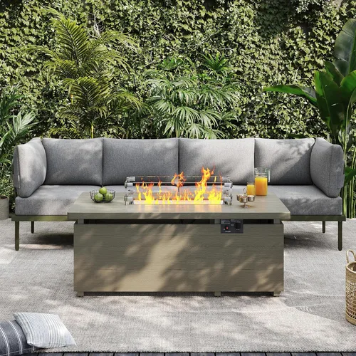 Miniatura 20 de Sundale Outdoor Juego de 2 muebles de metal para patio, sofá seccional para exteriores con cojín de olefina de 6 pulgadas, modernos