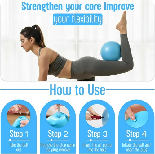 Miniatura 3 de AMAVIK Kit de pilates de entrenamiento en casa de 14 piezas con bandas de resistencia, entrenador de núcleo, calcetines de agarre y accesorios, un