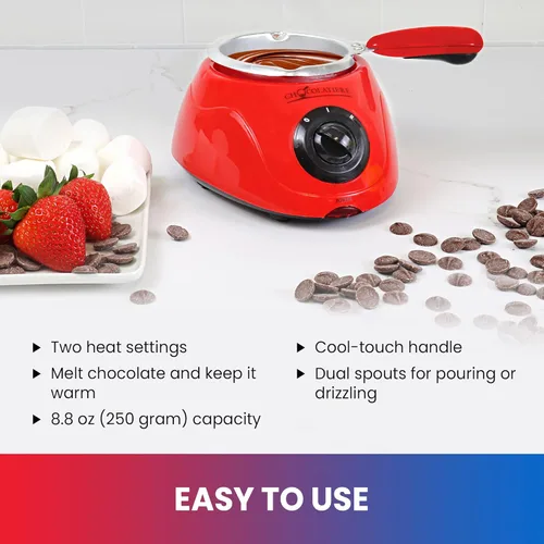 Miniatura 5 de Total Chef Juego de 32 ollas de fondue eléctricas, fuente de chocolate y caramelos, 8.8 oz (250 g) para hacer dulces, postres, ocasiones especiales