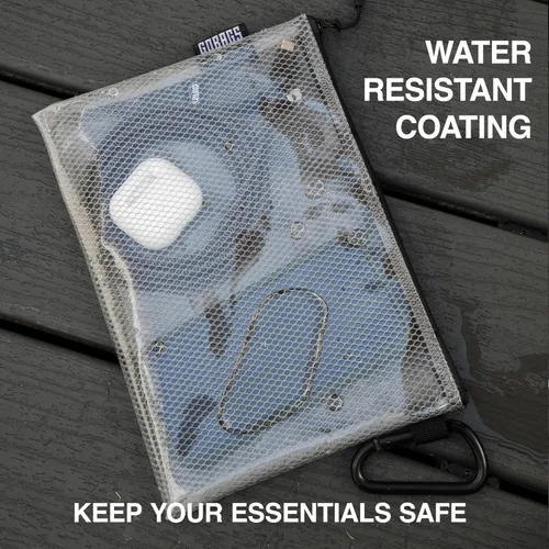 Miniatura 6 de GOBAGS Air Production Bolsa Mediana Transparente con Cremallera (Paquete de 4) – Organizador de Cables y Bolsa de Equipo de Viaje para Electrónicos