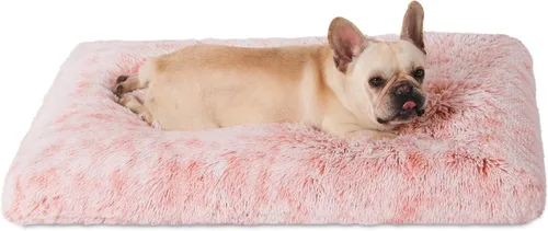 Miniatura 16 de Bedfolks Cama Impermeable para Jaula de Perro, Cama de Felpa para Perros con Funda Lavable Extraíble, Almohadón de Jaula de Perro de Piel Sintética
